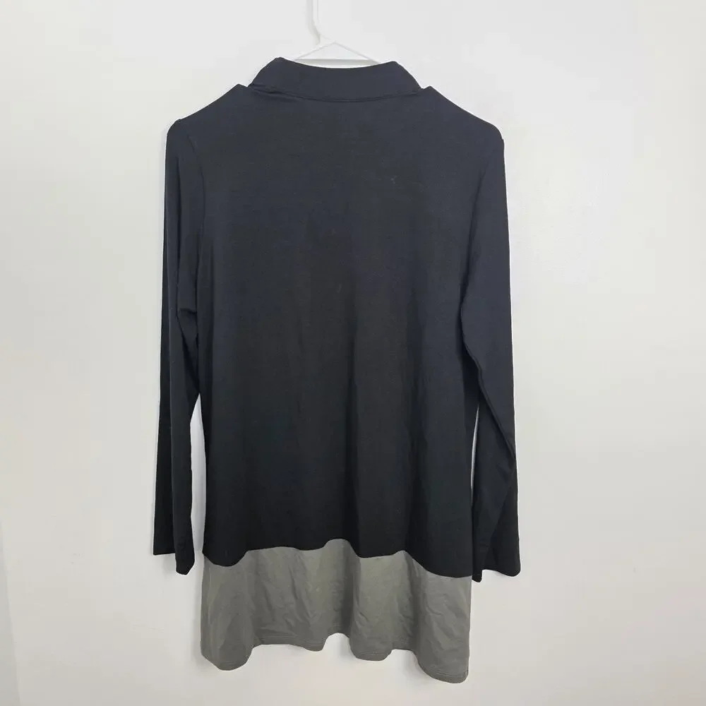 J. Jill Wearever Collection‎ Black Green Minimalist Cardigan Size Small Petite